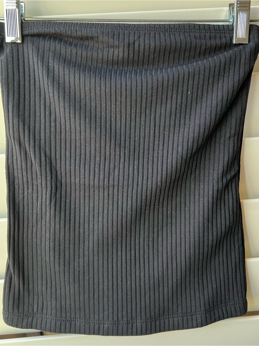 Old Navy New with Tags XS Black Ribbed Elongated Tube Top